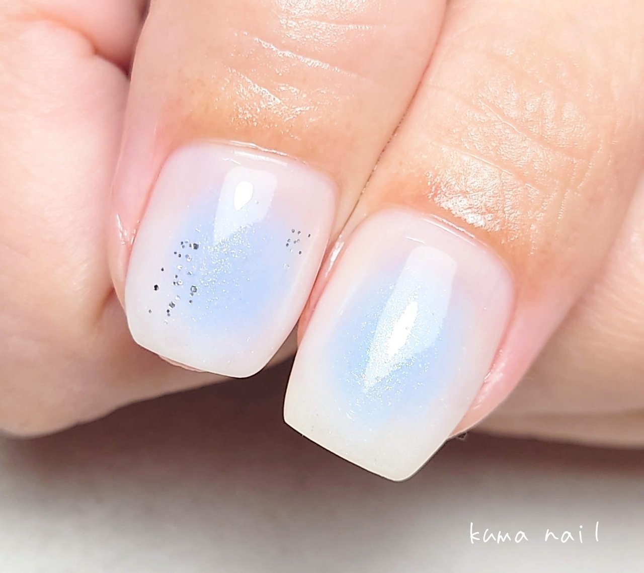 夏/オフィス/ハンド/チーク/ミディアム - kuma＊nailのネイルデザイン