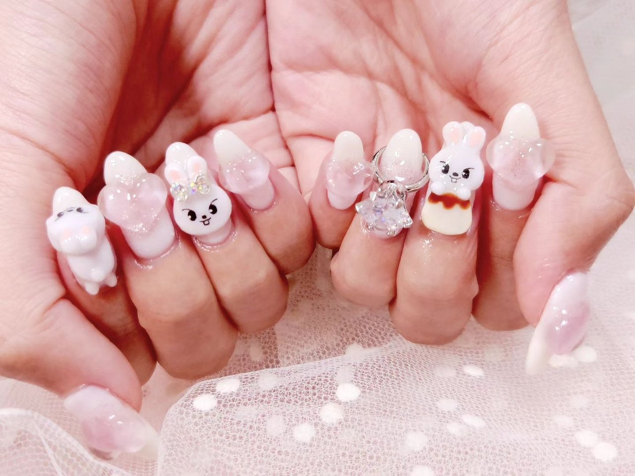 キャラクター＆スイーツ ネイルチップセット LIP×LIP 染谷勇次郎🩵⟡.·*. ・ ・ 自爪のお客様です🤍 ・ #HoneyWorks