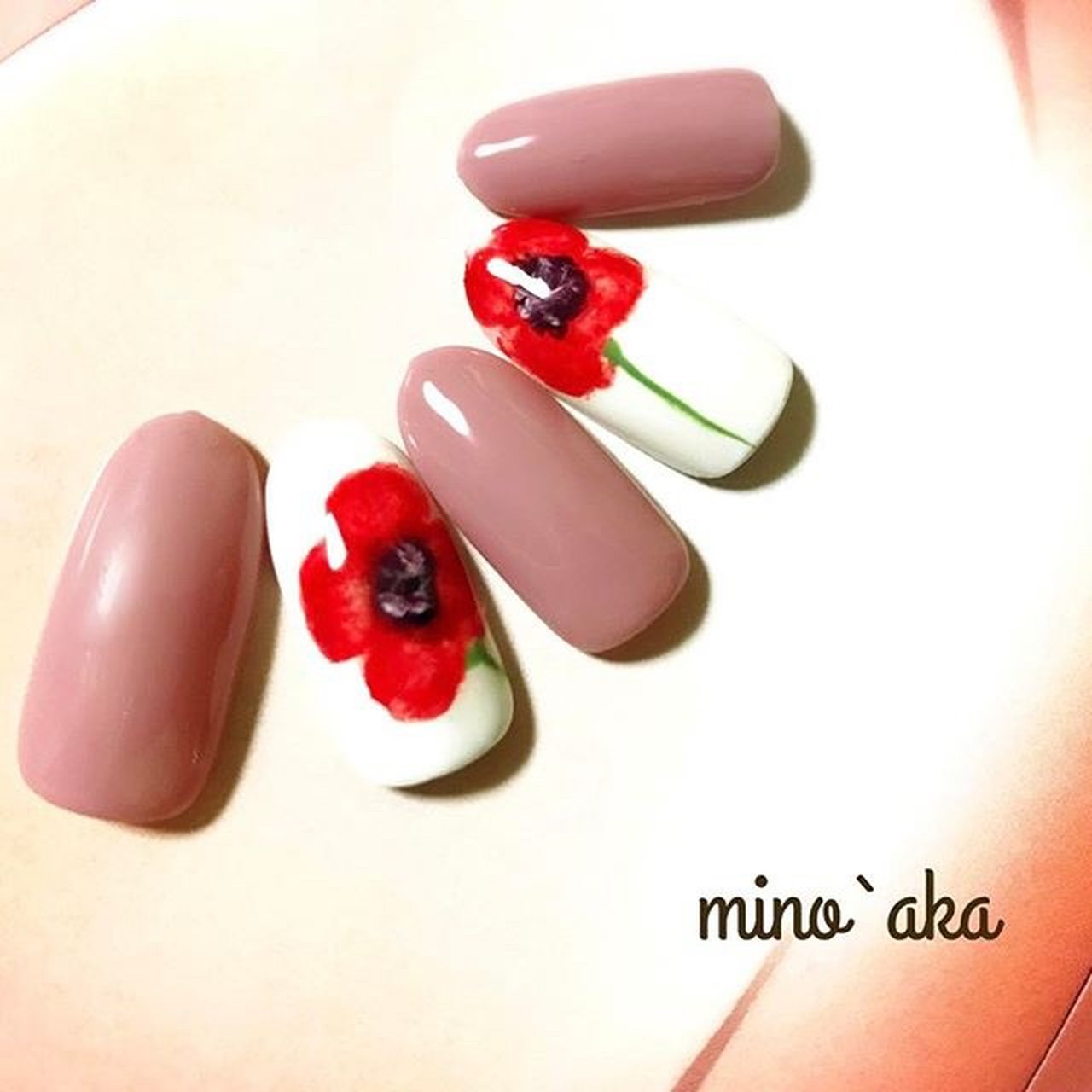 春 夏 オールシーズン 女子会 ハンド Non ミノッアカのネイルデザイン No ネイルブック