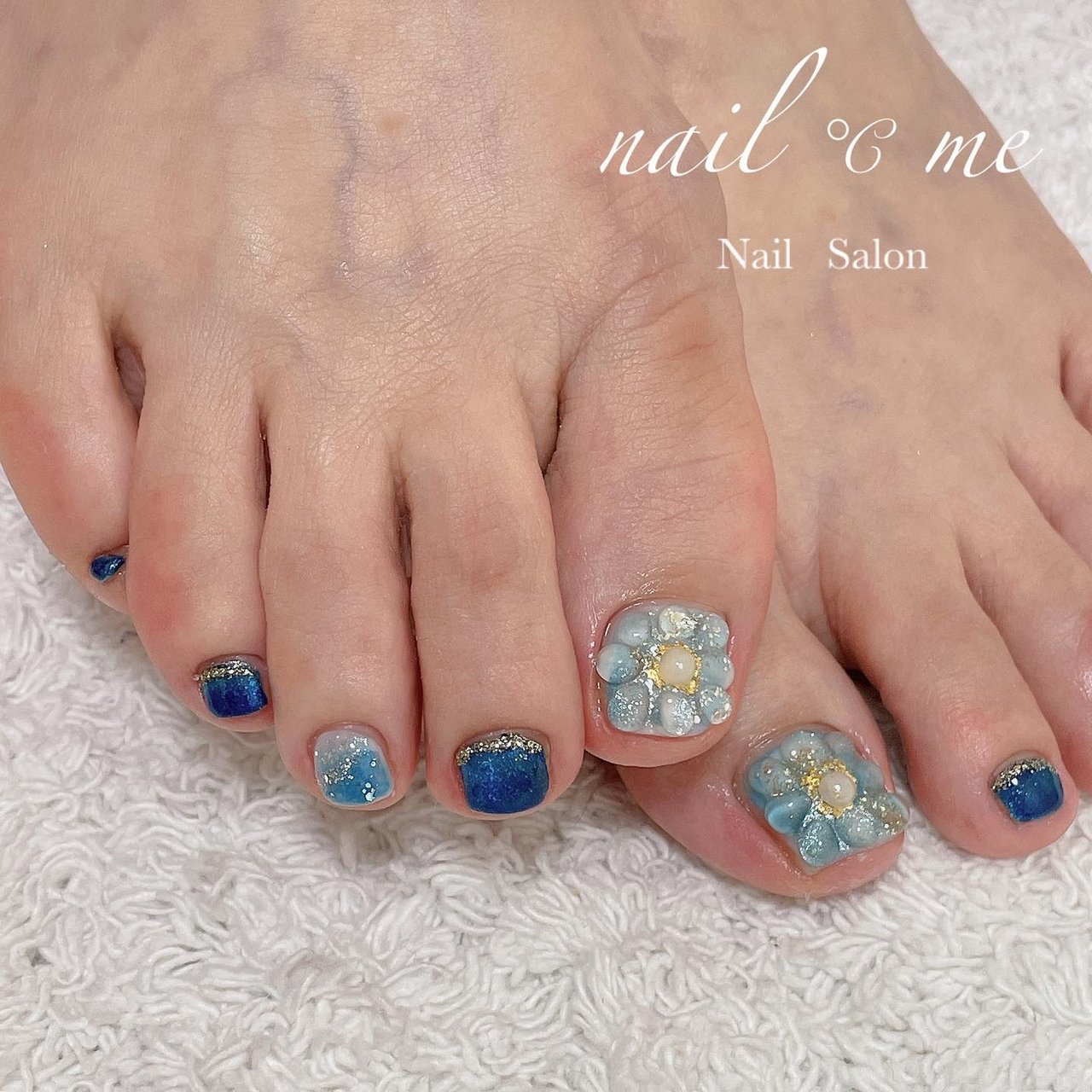 夏/フラワー/マグネット/ぷっくり/ペディキュア - Nail ℃ me
