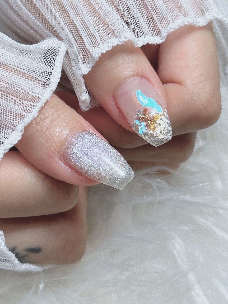 夏/ハンド/マグネット/ミディアム/コフィン - 大曲Hikari Nail⭐︎ﾋｶﾘ