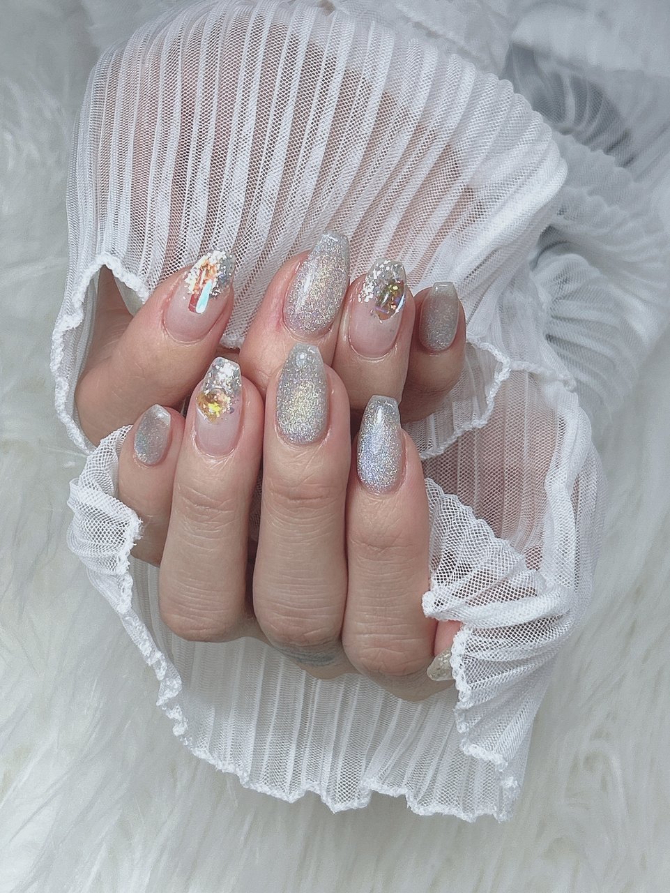 夏/ハンド/マグネット/ミディアム/コフィン - 大曲Hikari Nail⭐︎ﾋｶﾘ
