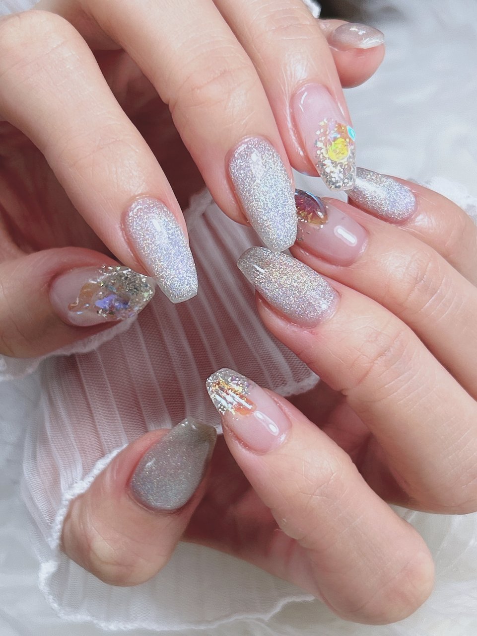 夏/ハンド/マグネット/ミディアム/コフィン - 大曲Hikari Nail⭐︎ﾋｶﾘ