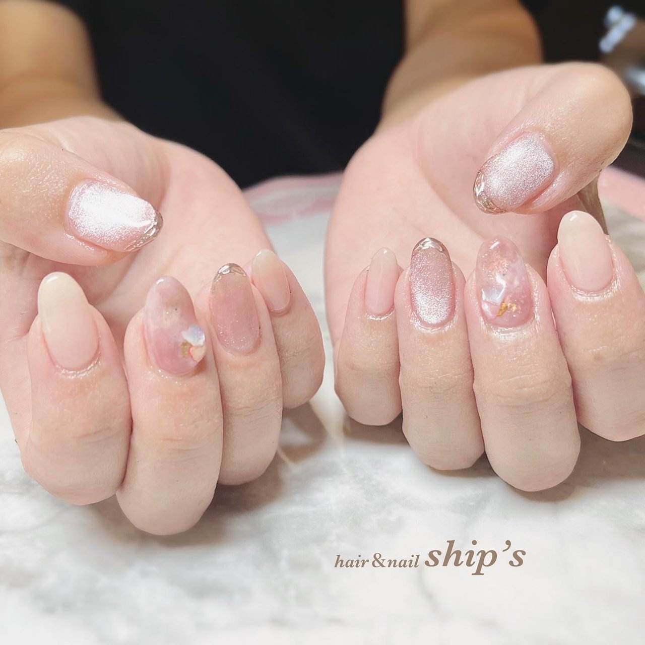 シンプル/シェル/ニュアンス/マグネット/ピンク - ship 