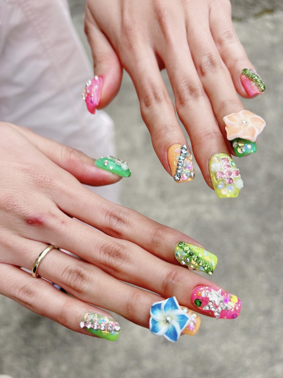 夏/リゾート/ハンド/フラワー/3D - 大曲Hikari Nail⭐︎ﾋｶﾘﾈｲﾙのネイル