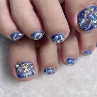 人気順｜フット/#銀河ネイルのネイルデザイン｜ネイルブック 