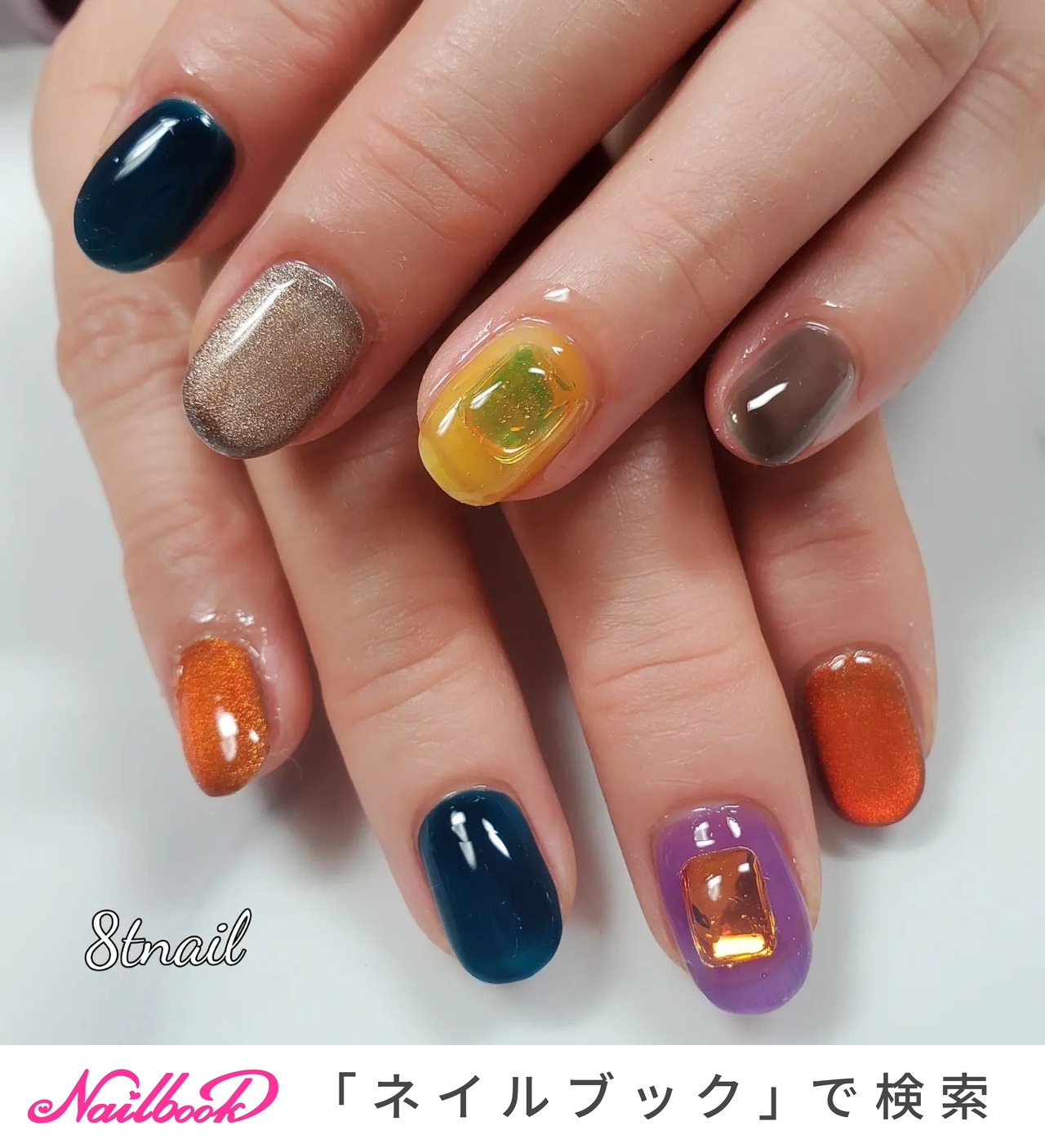 ニュアンス/マグネット/ジェルネイル - 平見 知美のネイルデザイン[No