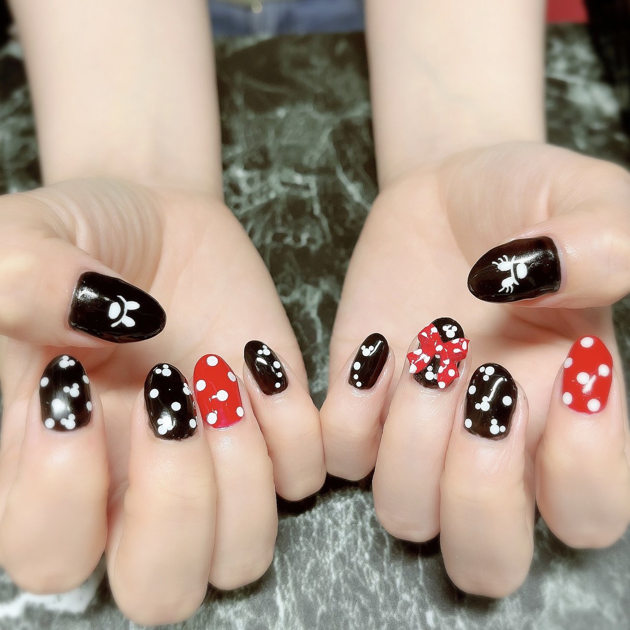 ①パルパルーザ☆ミニーちゃん☆ドットネイル ①パルパルーザ☆ミニー