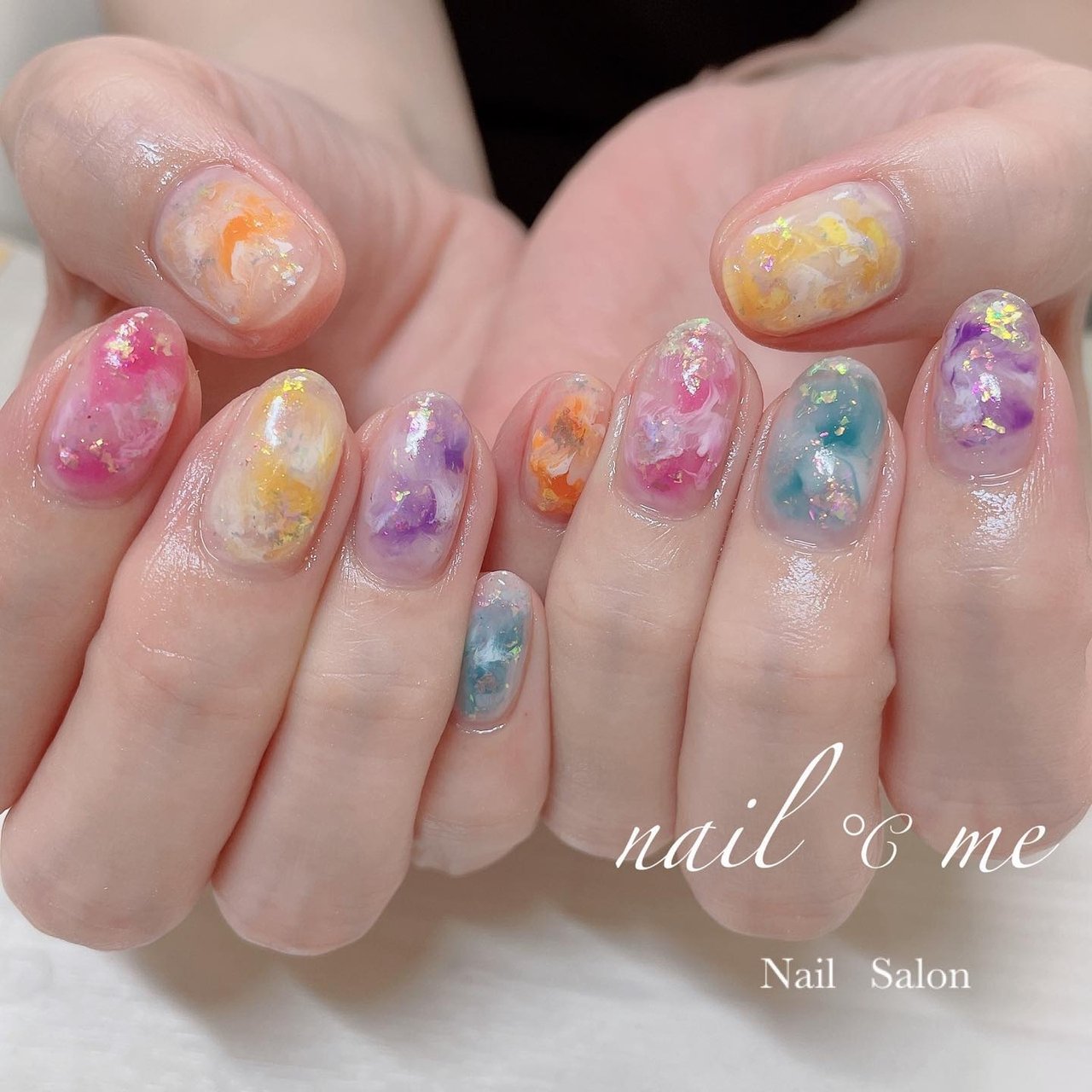 夏/浴衣/キラキラ/カラフル - Nail ℃ me【ネイルドミー 】のネイル 