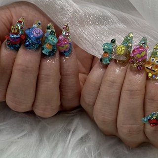 商品説明必読!!スポンジボブ☆ネイルパーツ５個セット 商品説明必読!!スポンジボブ☆ネイルパーツ5個セット 商品説明必読!!