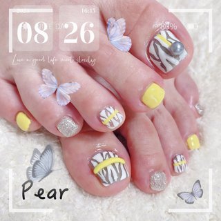 #9月ネイル #フット #秋フットネイル #3dネイル #手書きアート #可愛いネイル #大人上品#綺麗めネイル #ラメ#旅行#海#個性派 #明石#高砂#姫路#加西#三木#加古川#加古川ネイルサロン #加古川市 #加古川自宅サロン #秋 #旅行 #海 #デート #フット #ラメ #3D #ショート #スクエア #イエロー #グレー #シルバー #ジェルネイル #お客様 #Pear 加古川市ネイルサロン #ネイルブック