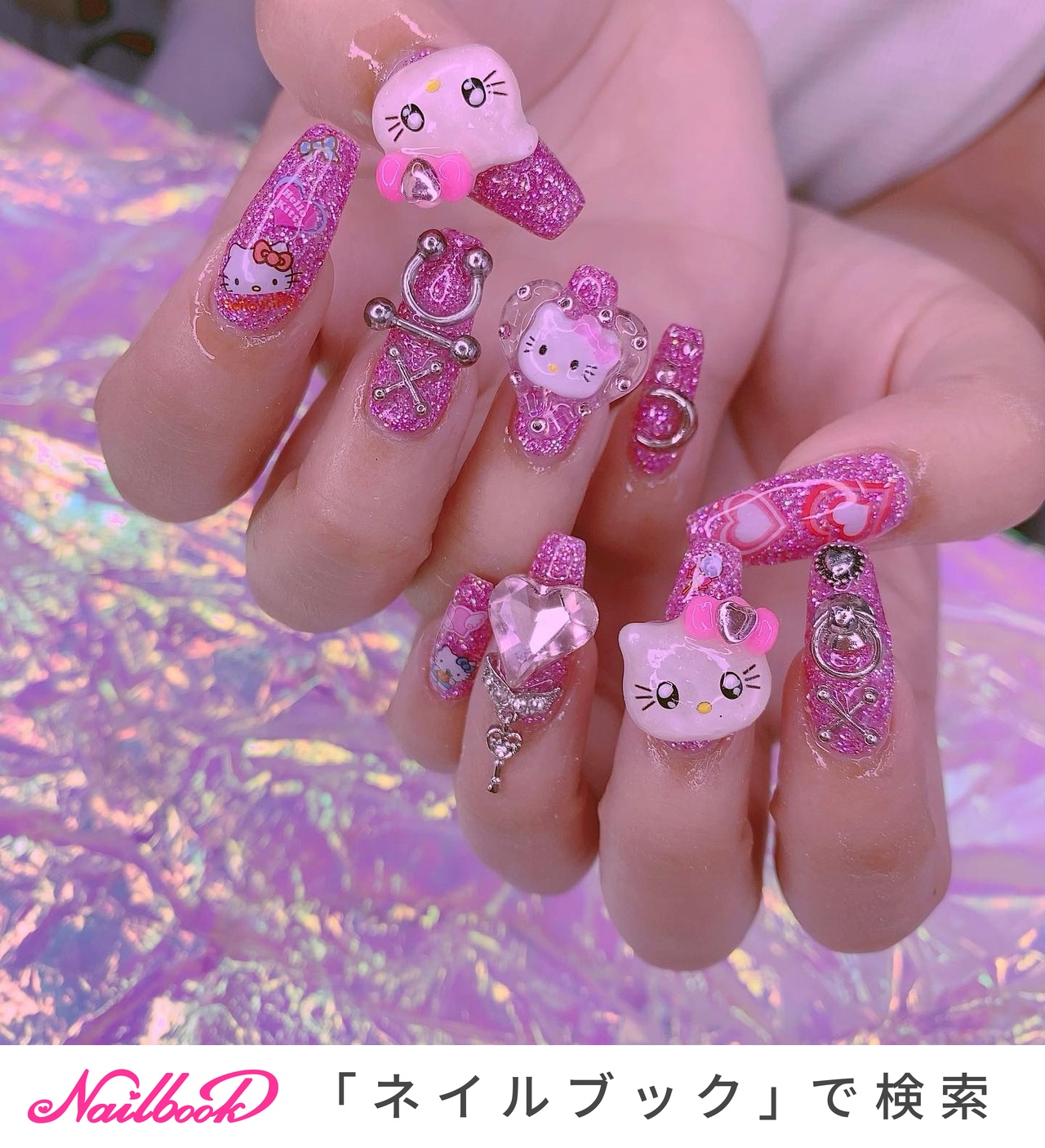 レア‼️キティ ピンク ハワイアンラメコーム 南国トロピカルフルーツ キラキラ レア‼️キティ ピンク ハワイアンラメコーム 南国トロピカルフルーツ