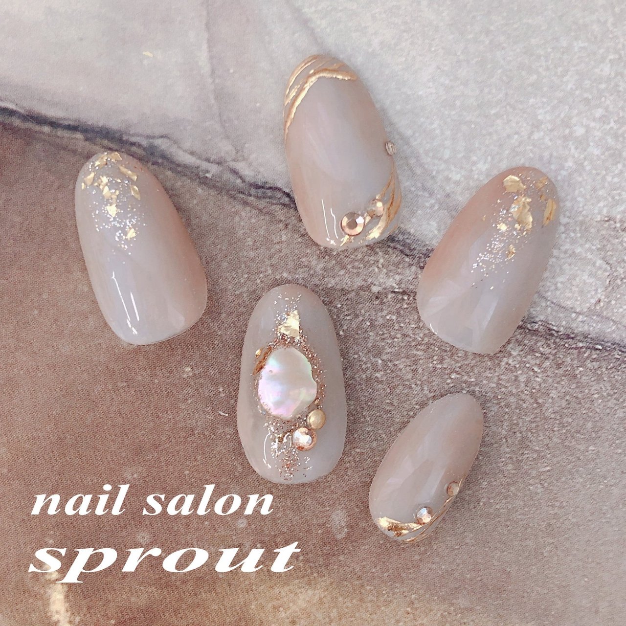 秋/オールシーズン/シェル/ニュアンス/ミラー - nailsalon sprout