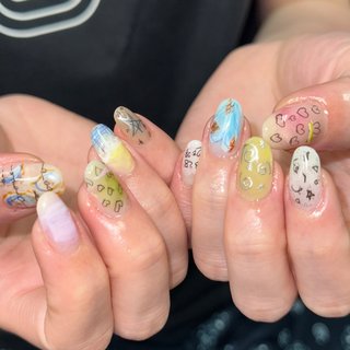 ☑︎ 海ｙｕｂｉｓａｋｉ　ネイルチップ　韓国　オーダー　ニュアンスネイル　個性派 ☑︎ 海yubisaki ネイルチップ 韓国 オーダー ニュアンス