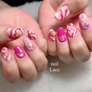 プッチ柄🩷❤️のネイルデザイン｜ネイルブック 