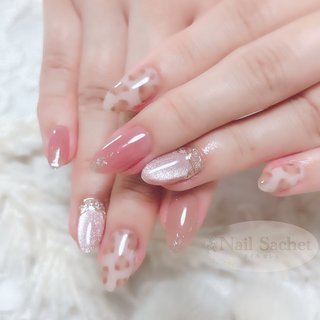 冬/クリスマス/オーロラ/ちゅるん/ワンホン - nail yukaのネイル