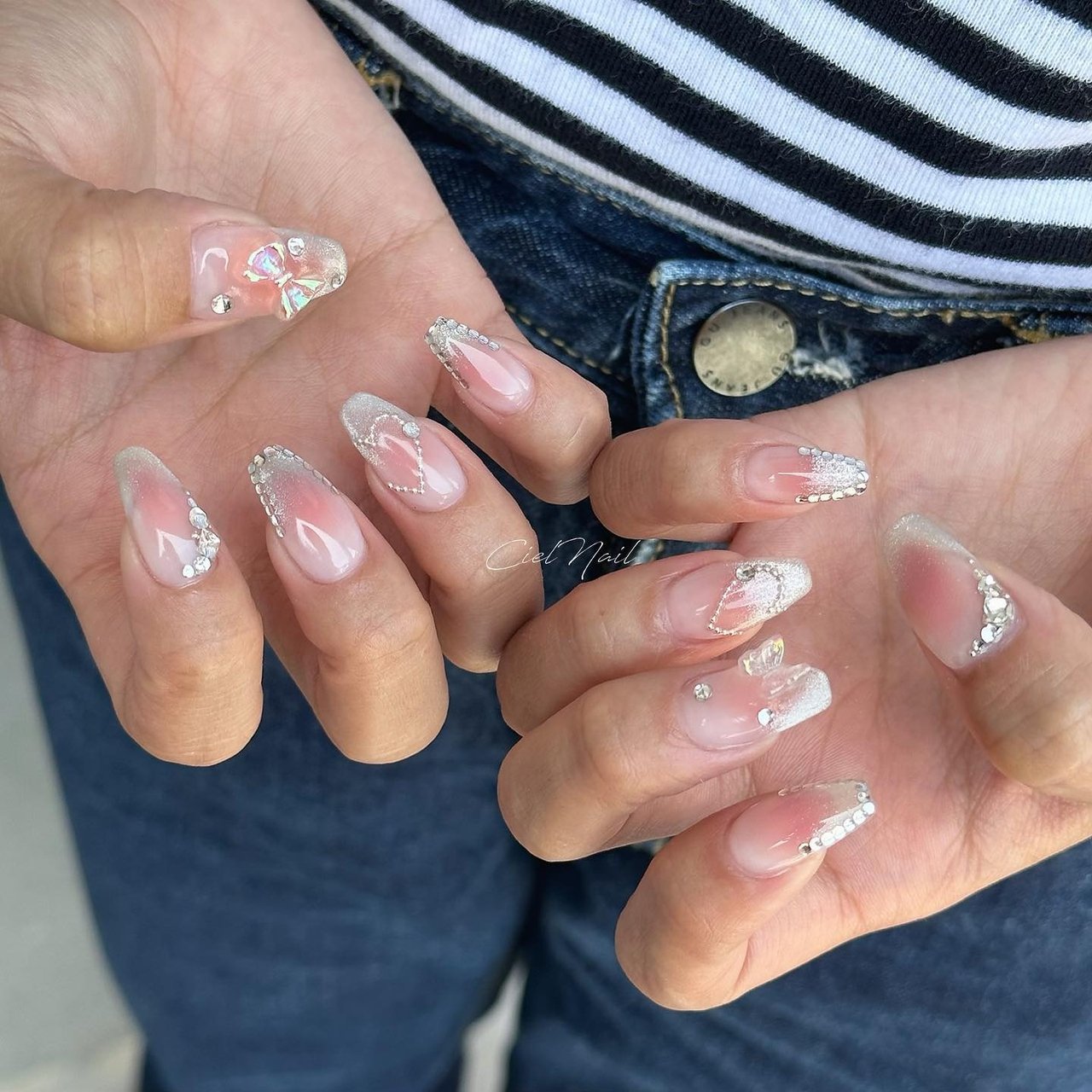 夏/チーク/マグネット/キラキラ/ワンホン - cielnail___のネイル