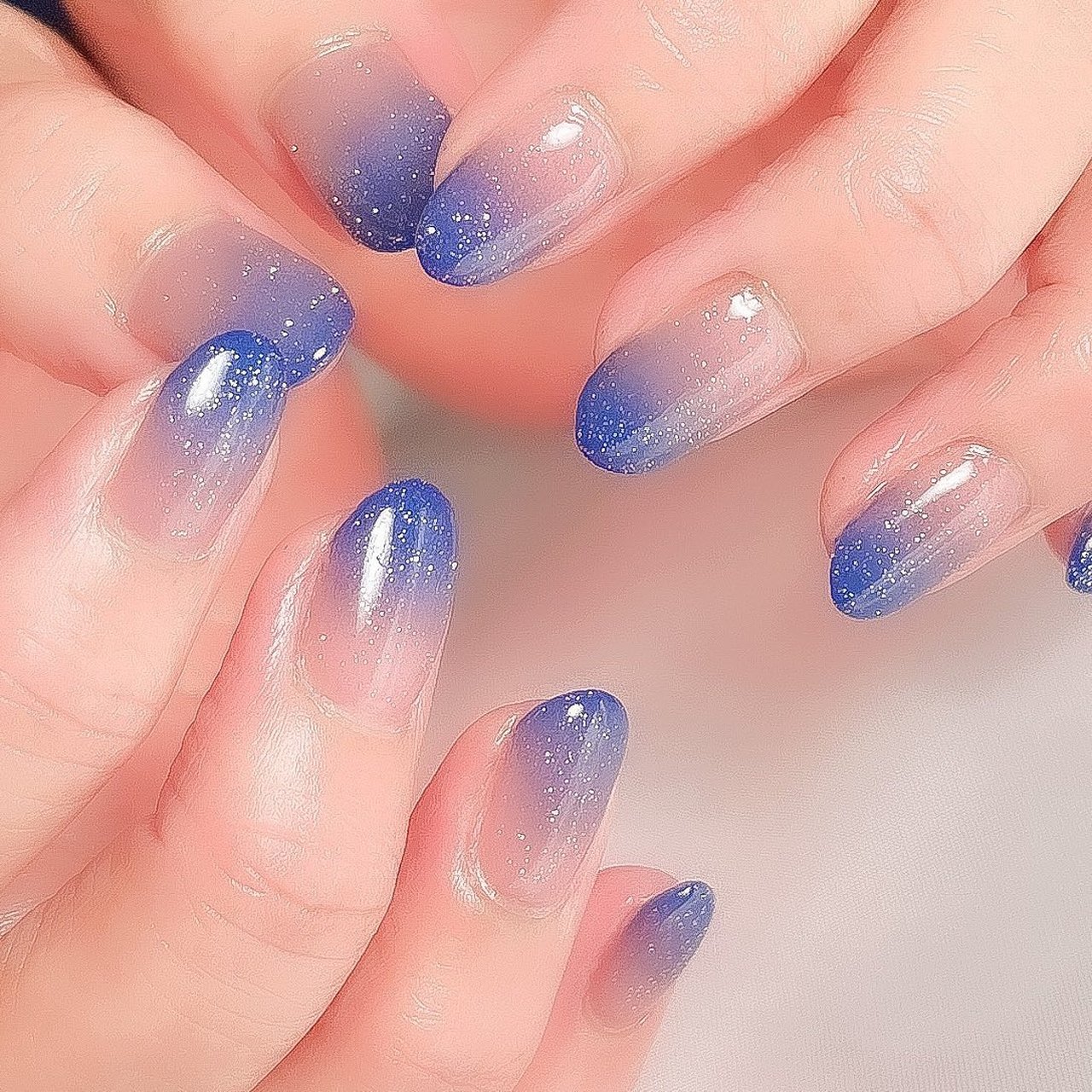 mmちゃん 青色グラデーションデザイン グラデーション - zero_mam_nailのネイルデザイン[No.8328230