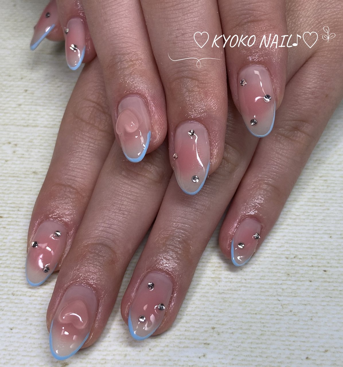 オールシーズン/ハンド/フレンチ/ハート/チーク - Kyoko nailの