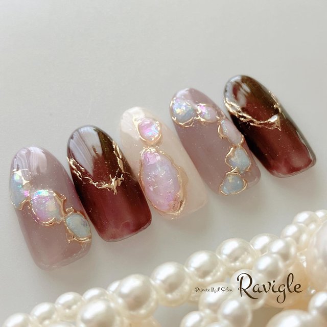 10月生まれに贈る誕生石ネイル｜2023秋ネイル 