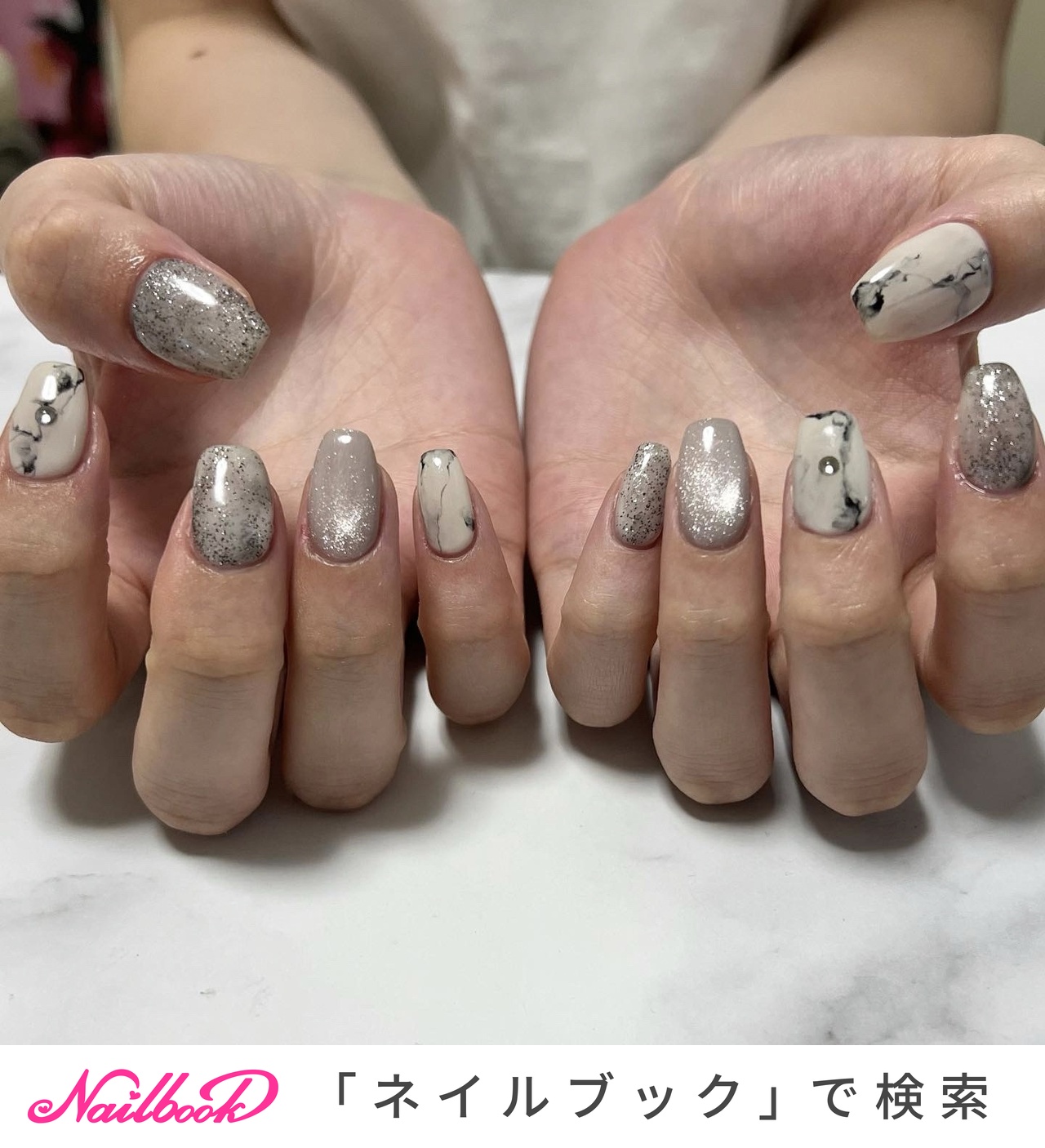 牡蠣ネイル 🐄 海鮮シリーズ、、？ リアル牡蠣ネイル🦪 美味しそうにできました