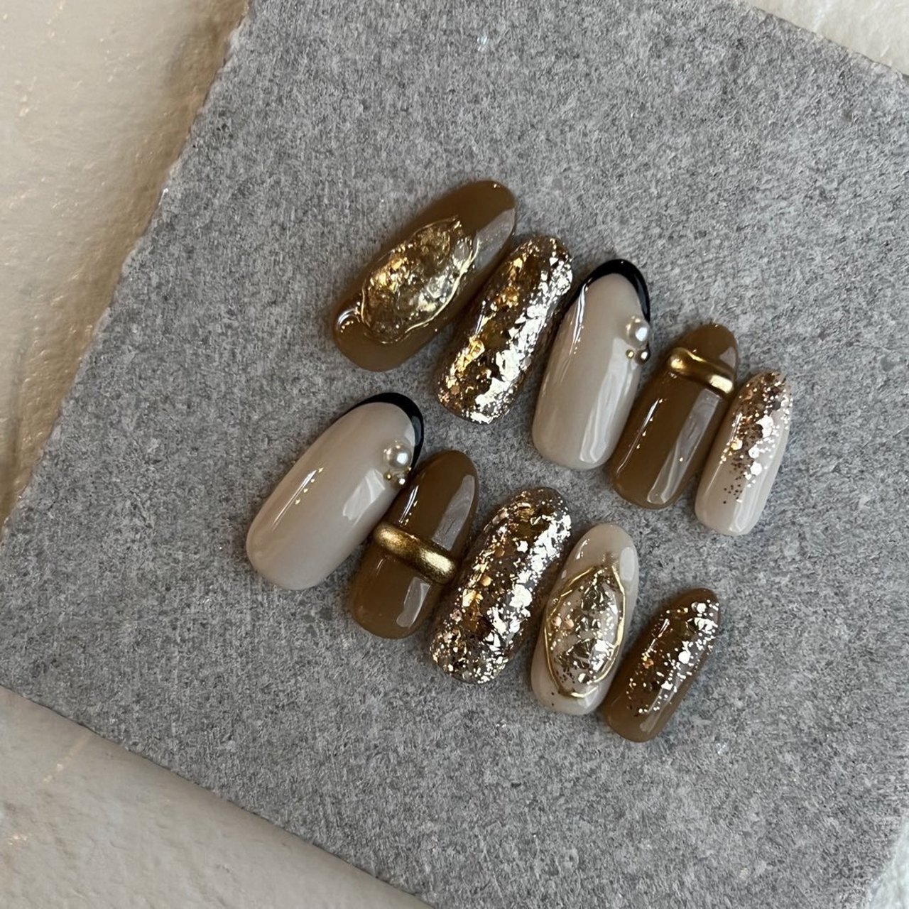 秋/冬/オールシーズン/ニュアンス/ミラー - M's:☾⋆゜【ネイルチップ