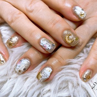 うさぎネイルのネイルデザイン(20ページ目)｜ネイルブック 