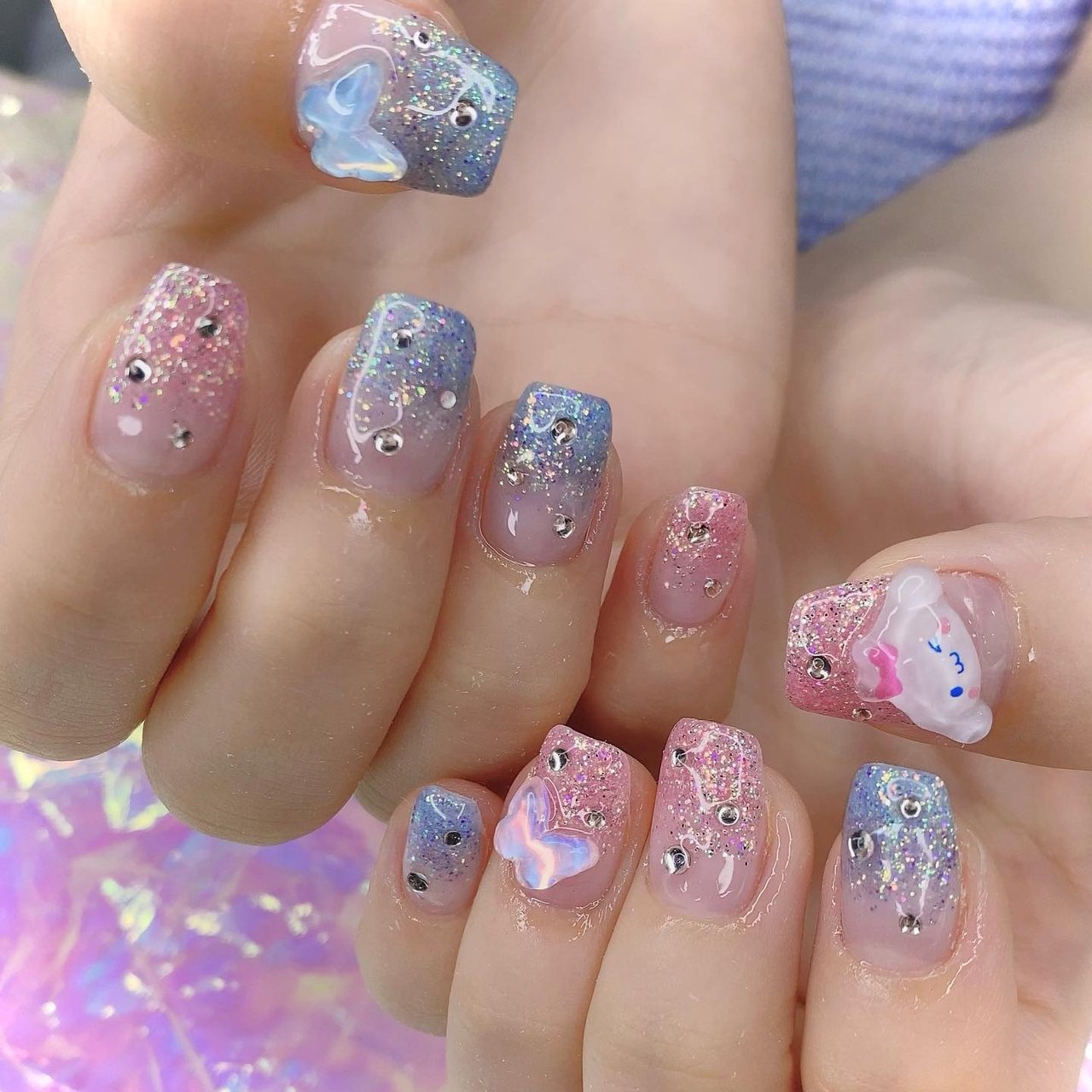 Kyoko nail | 推しカラーで イベントに😁 #マグネット