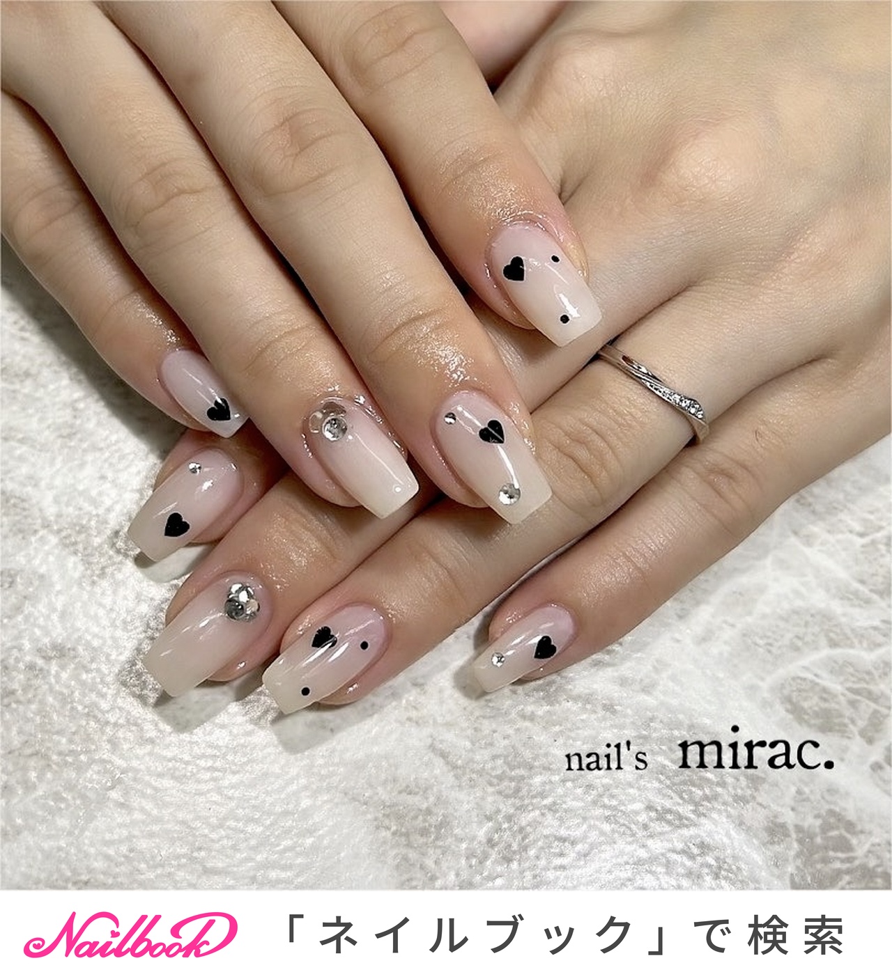 ホワイト/クリア/スモーキー - nail'smirac.☆林 智子のネイルデザイン