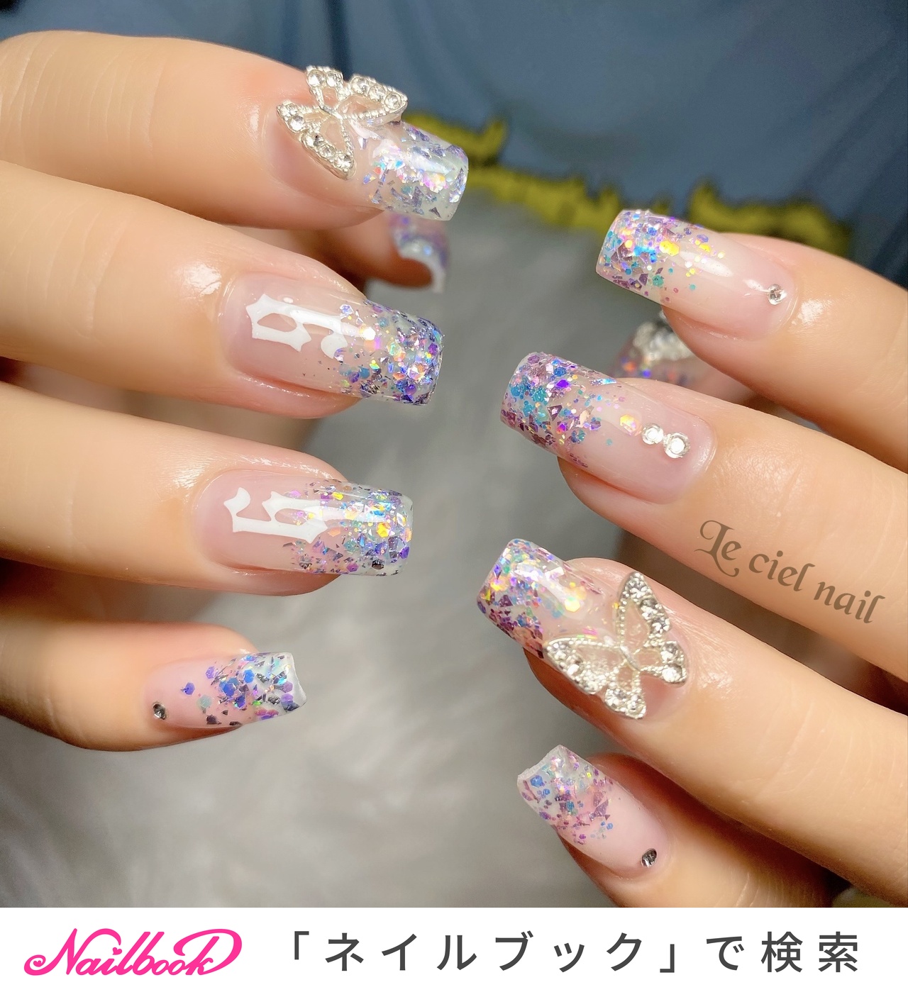 No150. 2種☆ナンバー5☆ビジューネイル