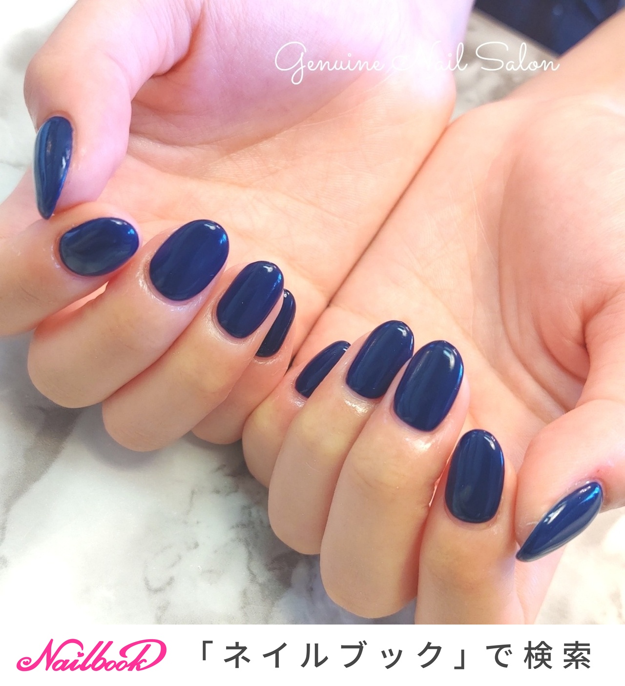 オールシーズン/ハンド/ワンカラー/ミディアム/ラウンド - Genuine Nail Beauty Salonのネイルデザイン[No.8360064]｜ネイルブック