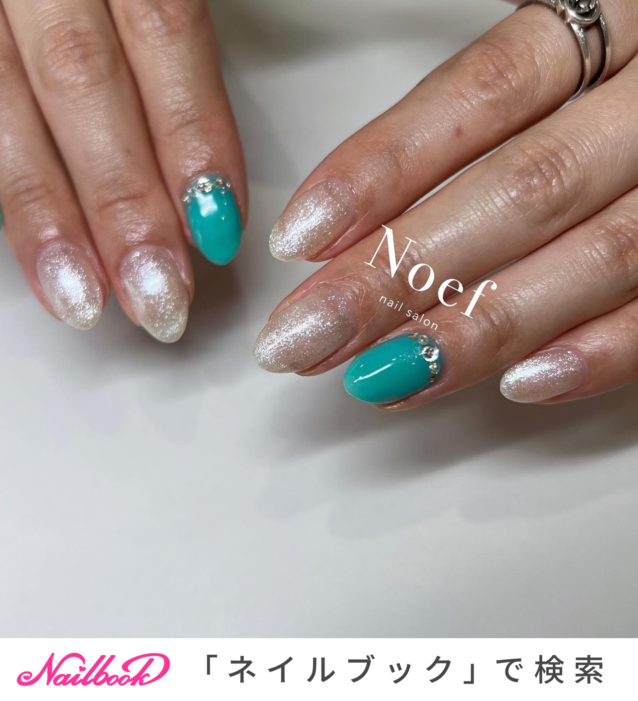 パール/ターコイズ/#nailのネイルデザイン｜ネイルブック