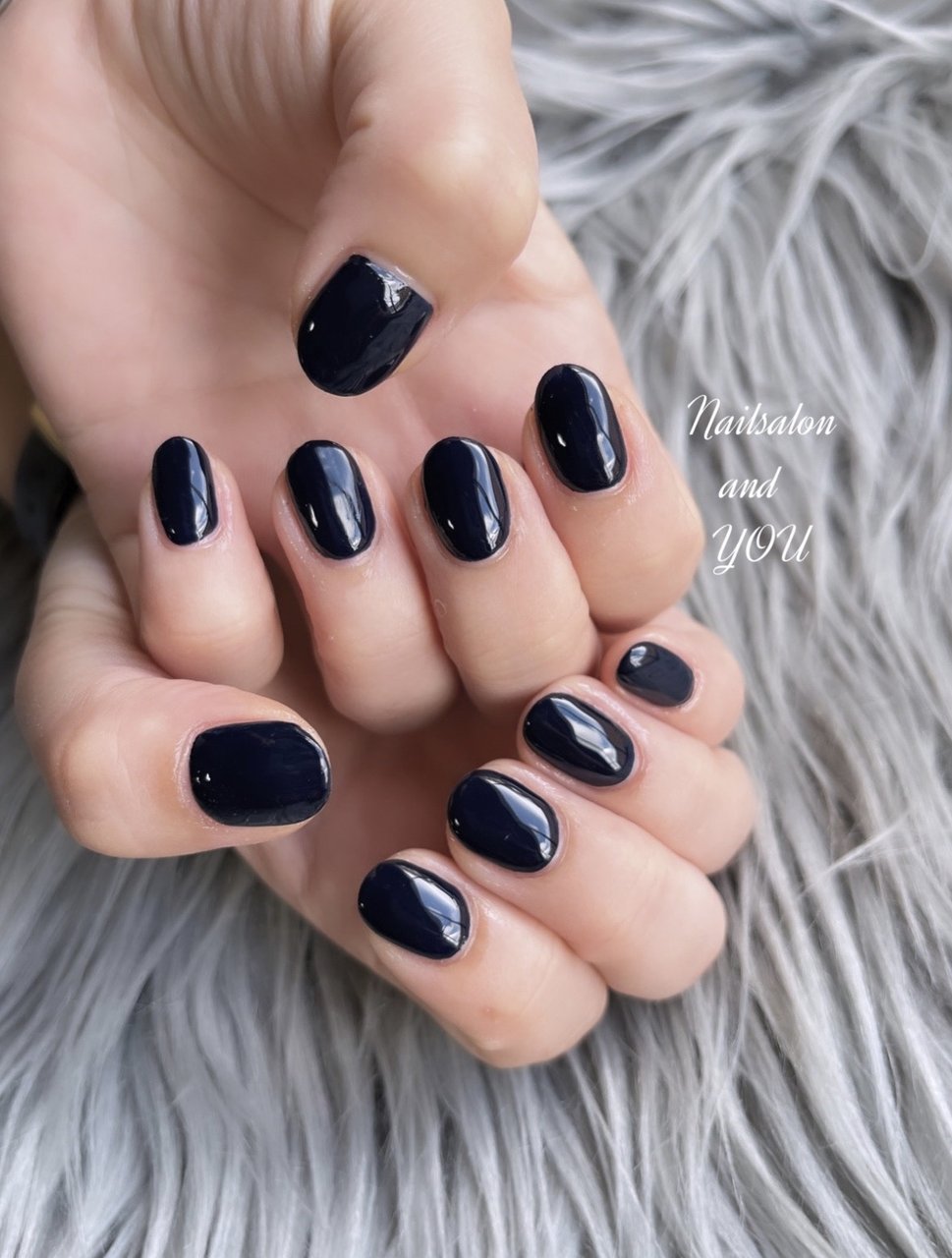 秋/冬/オールシーズン/ワンカラー/ネイビー - andyounailsalonのネイル