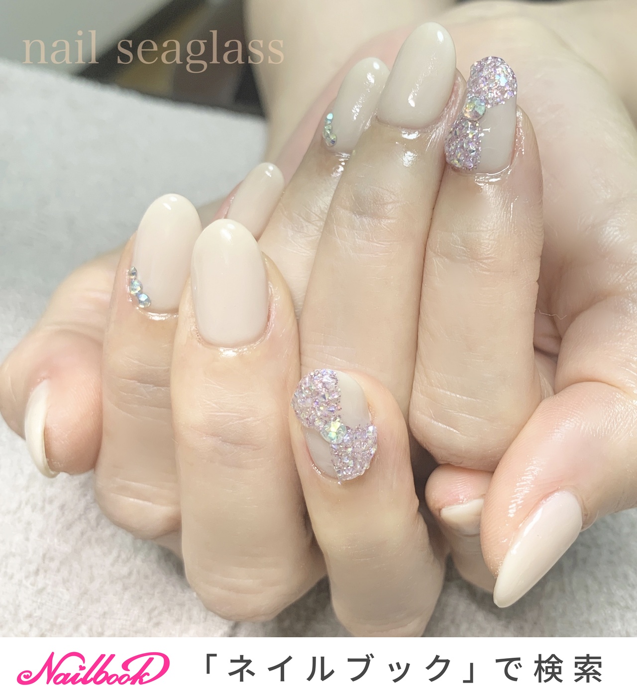 ネイルチップ グラデ ワンホン リボン ビジュー ピクシー ネイルチップ グラデ ワンホン リボン ビジュー ピクシー