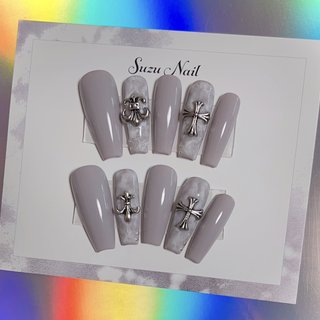 人気順｜グレー/クロムハーツネイルのネイルデザイン｜ネイルブック
