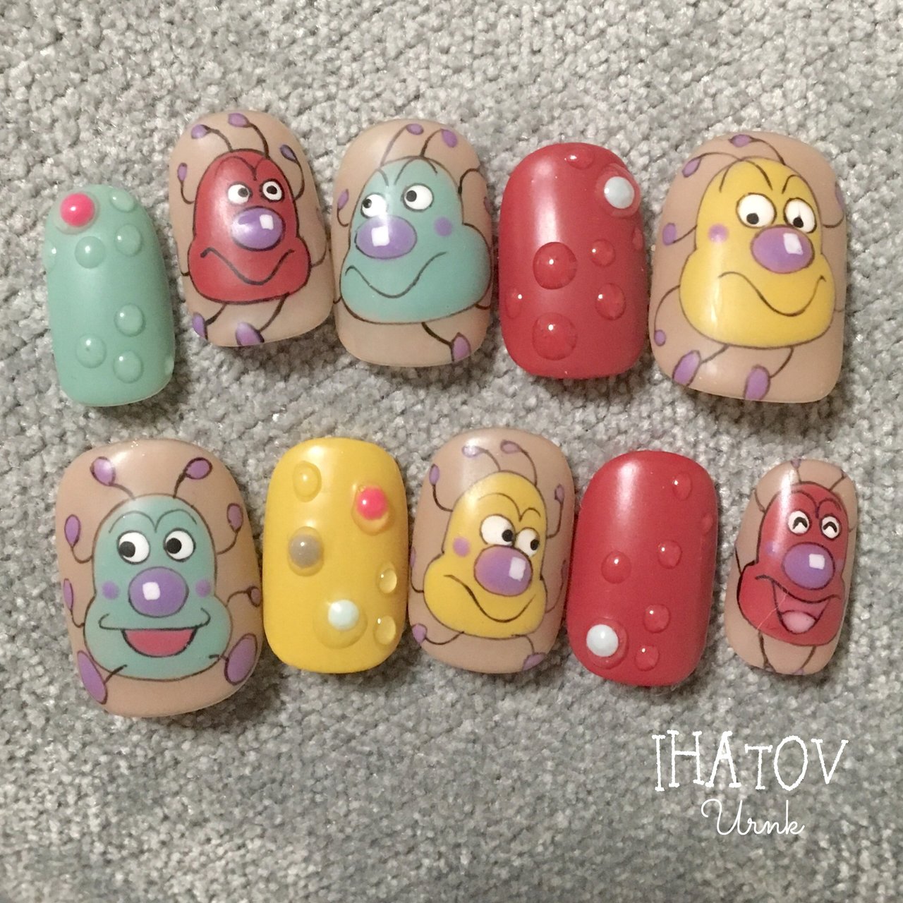 夏 梅雨 ハンド 痛ネイル キャラクター Ihatov Nailarts のネイルデザイン No ネイルブック