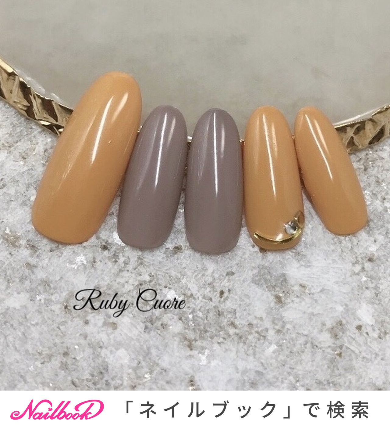 オールシーズン/ハンド/シンプル/ビジュー/ワンカラー - Ruby Cuore （ルビークオーレ）のネイルデザイン[No.8378730]｜ネイルブック