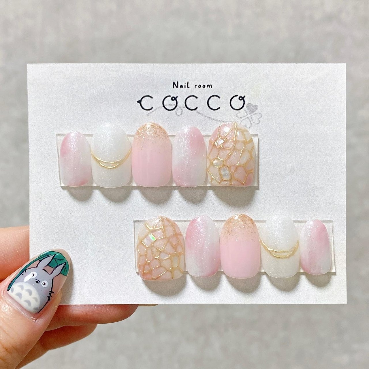 オールシーズン/ハンド/シェル/マーブル/ホワイト - nail_room_coccoの 