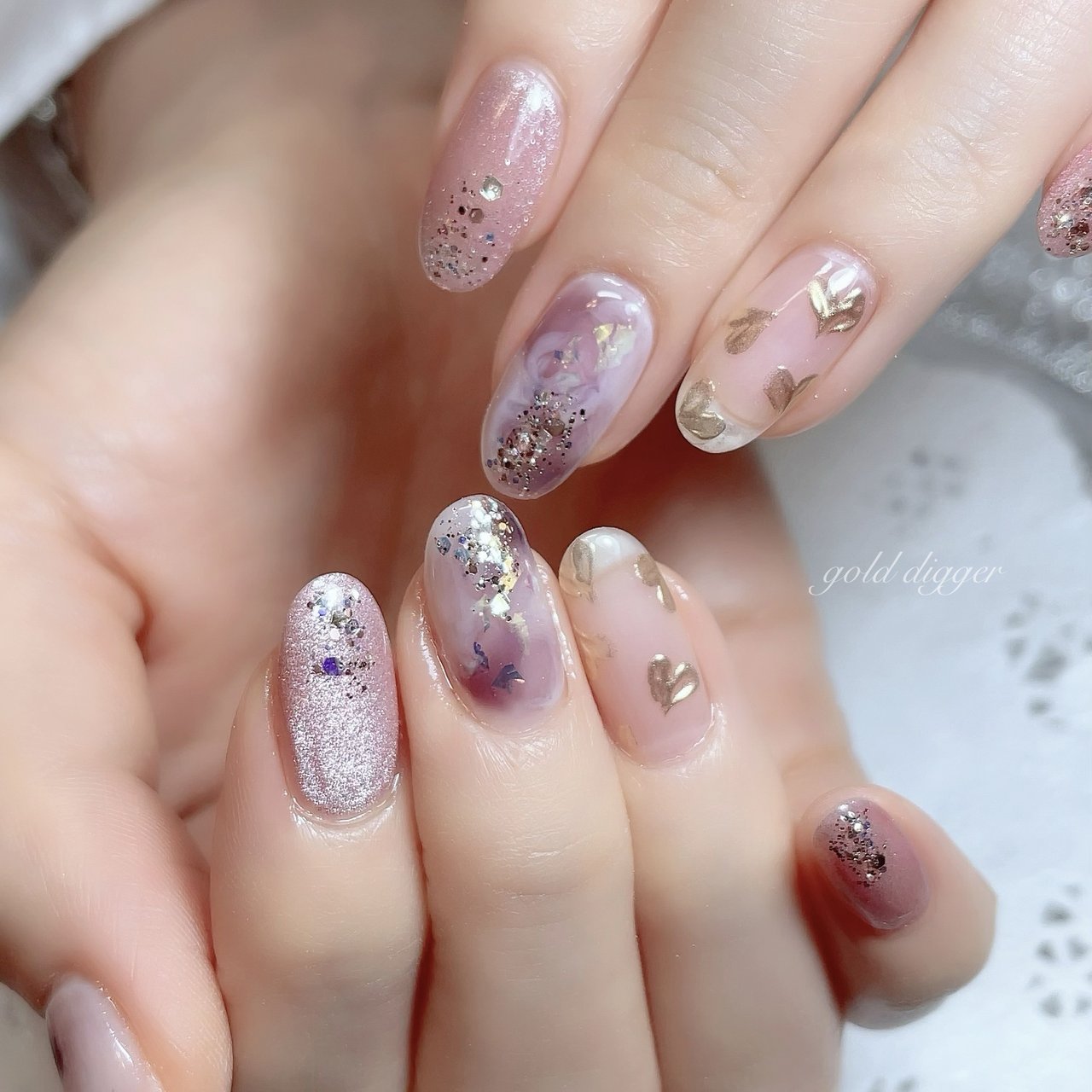 秋/オフィス/デート/ハンド/ニュアンス - NAIL SALON GOLDDIGGERの