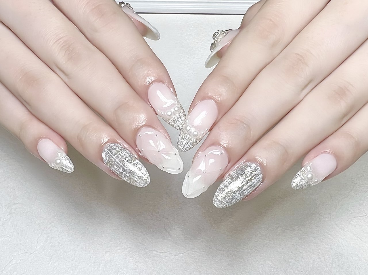 秋/冬/女子会/ハンド/ツイード - o.risatoのネイルデザイン[No.8382017