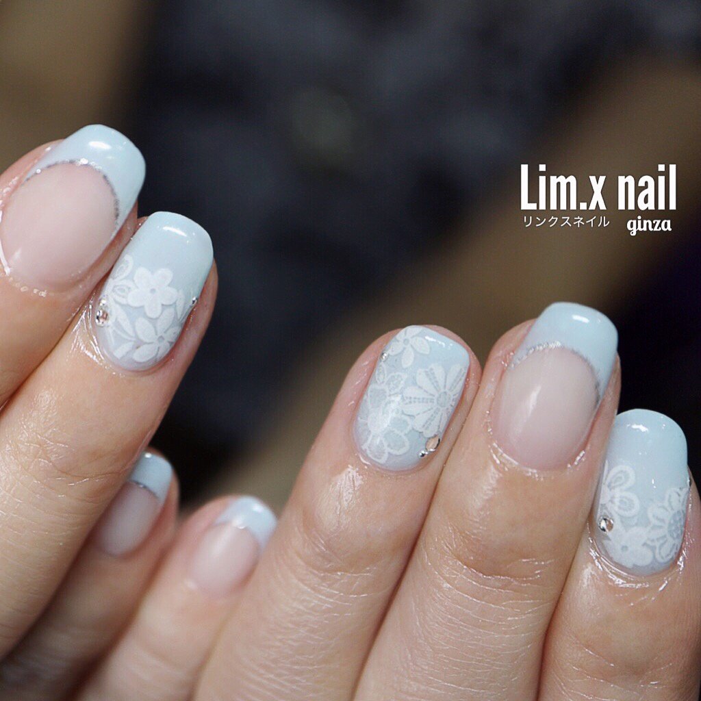 ハンド ワンカラー フラワー アンティーク レース Lim X Nail リンクスネイル のネイルデザイン No 2237831 ネイルブック