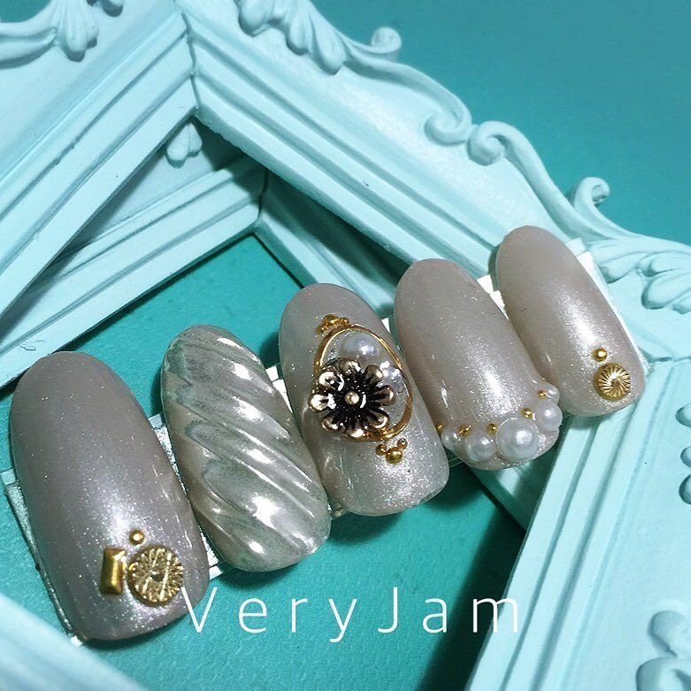 オールシーズン 成人式 ブライダル パーティー ハンド Veryjam Nail Eyelashのネイルデザイン No ネイル ブック