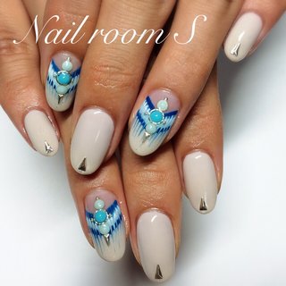 夏 ピーコック かっこいいのネイルデザイン ネイルブック