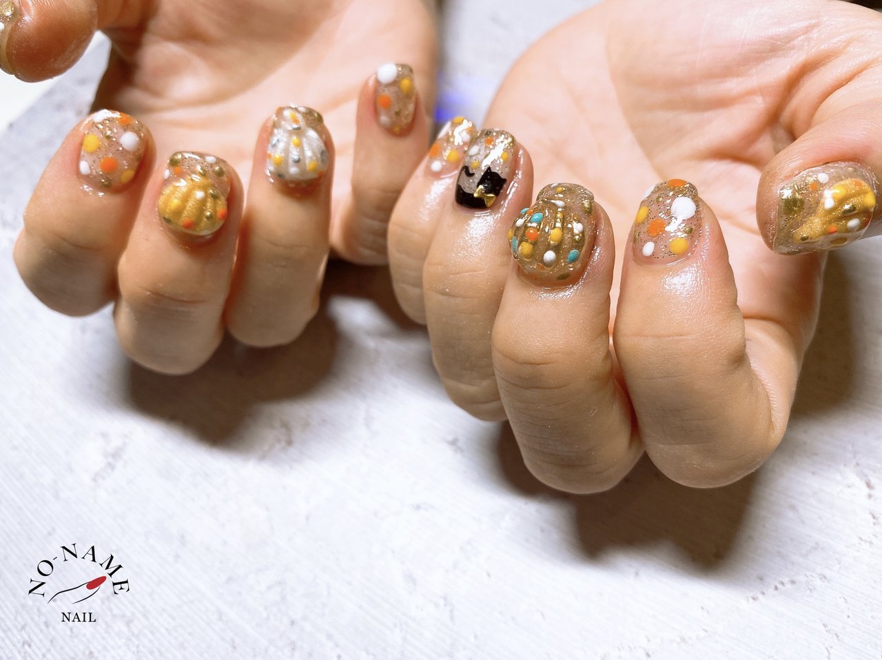 ハロウィン/ハンド/3D/ゴールド/ジェルネイル - sonomiのネイル