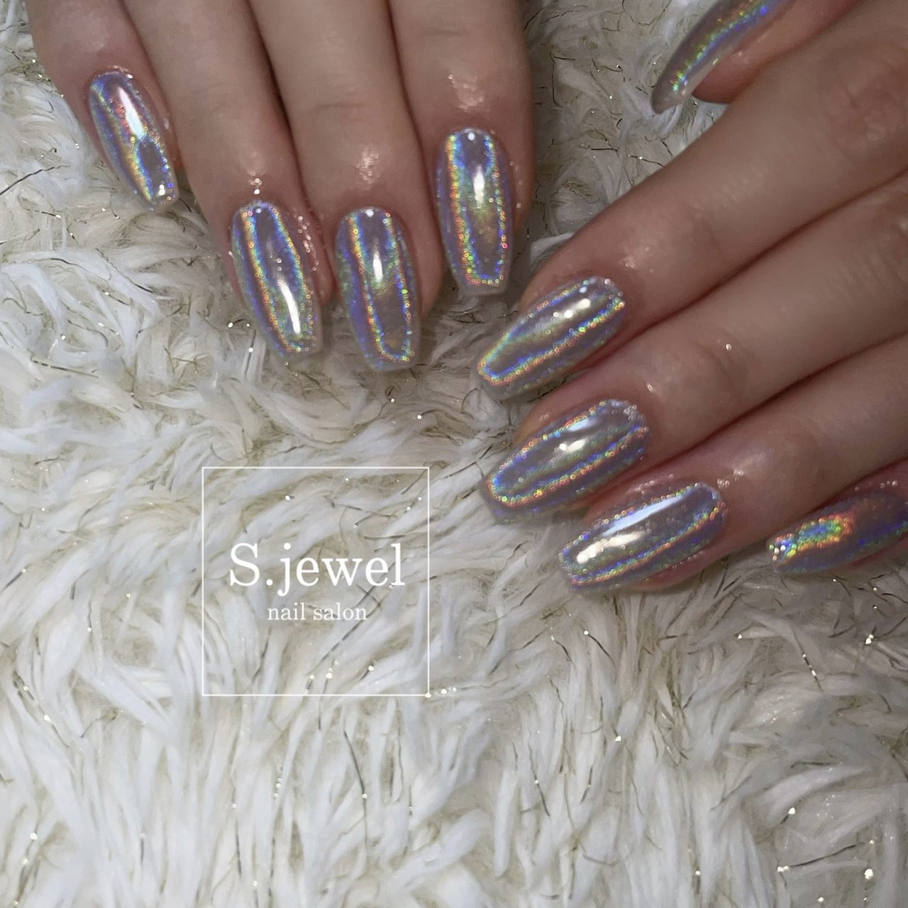 ワンカラー/オーロラ/ミラー/ユニコーン - S.JEWELのネイルデザイン[No