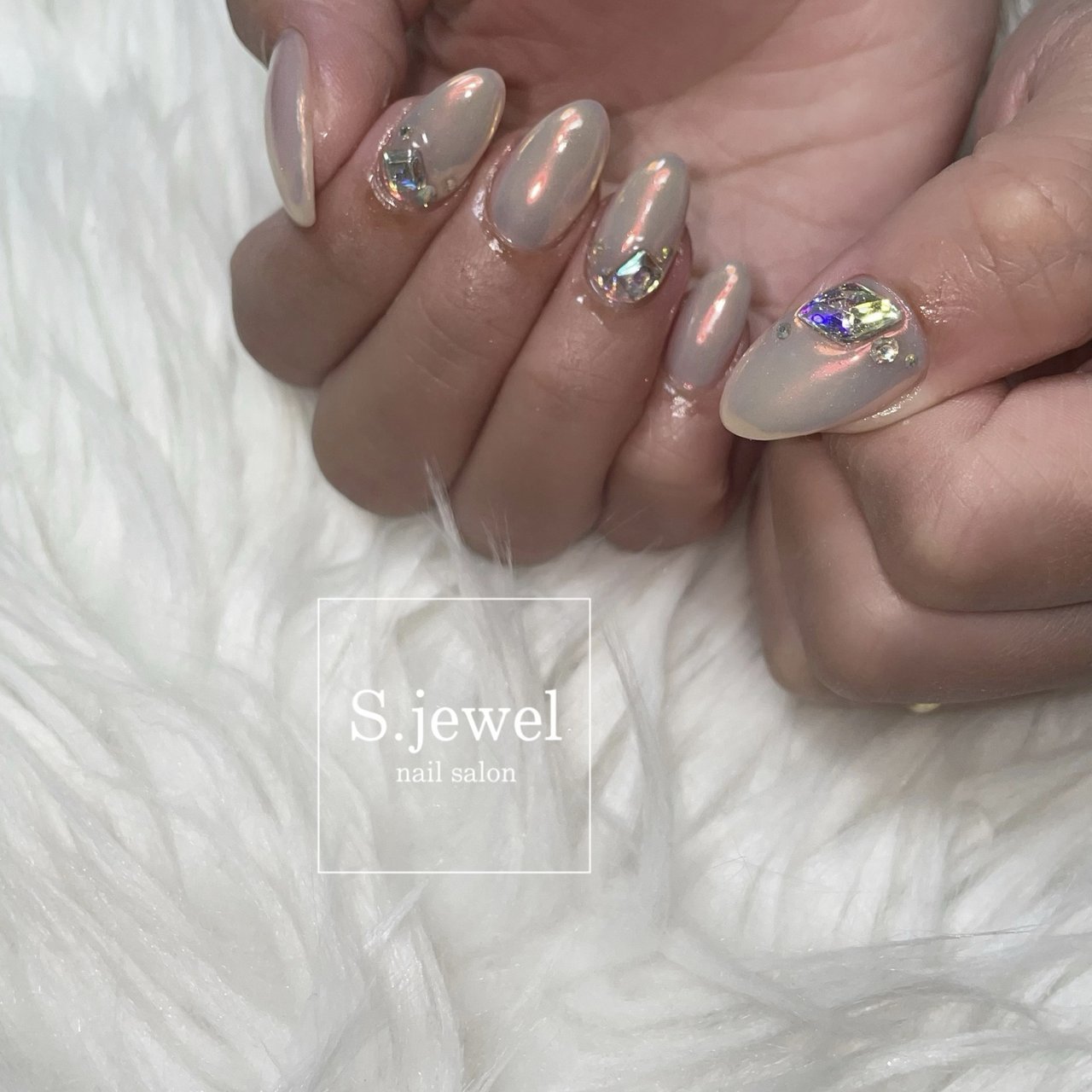 ワンカラー/オーロラ/ミラー/ユニコーン - S.JEWELのネイルデザイン[No