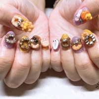 専用在庫整理価格ネイルチップ ♡空腹の天敵♡ 個性的カラフル 3Dドーナツネイル ネイルチップ ♡空腹の天敵♡ 個性的 カラフル 3Dドーナツ スイーツ