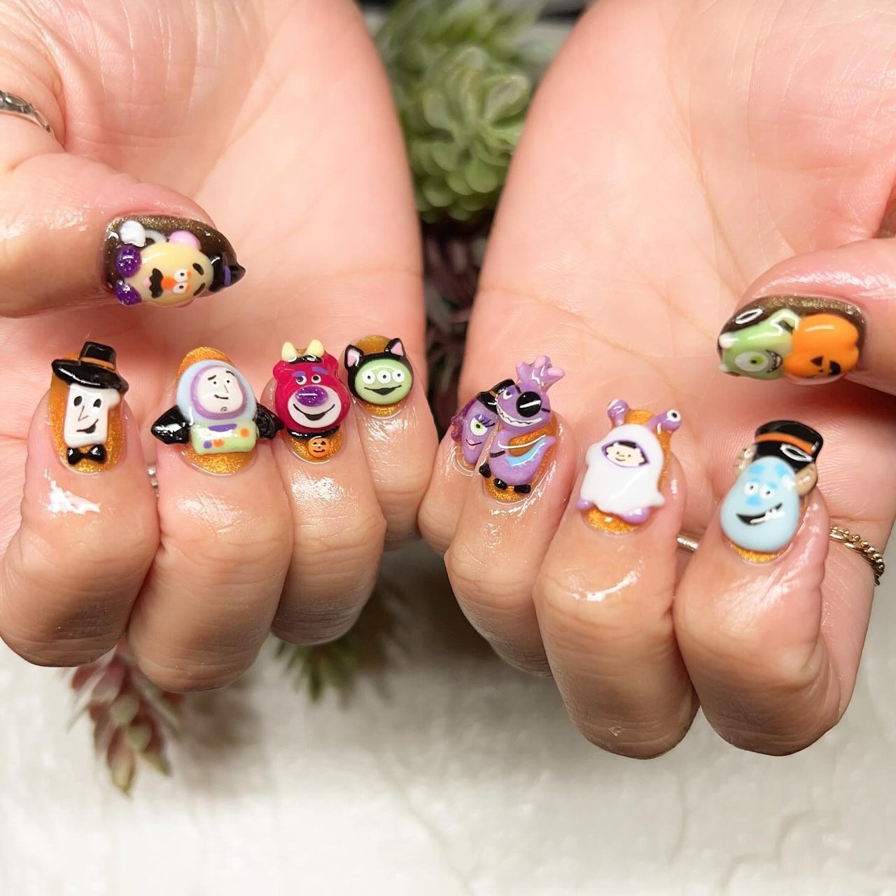 ハロウィン/ハンド/3D/ミディアム/オーバル - NICHI nail salon