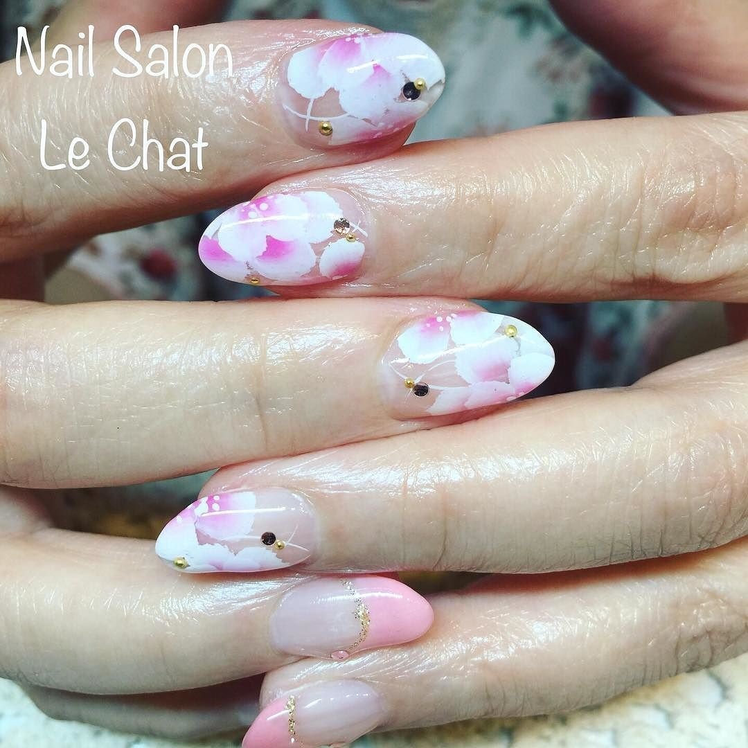 春 オフィス デート ハンド フレンチ Total Beauty Salon Le Chatのネイルデザイン No ネイルブック