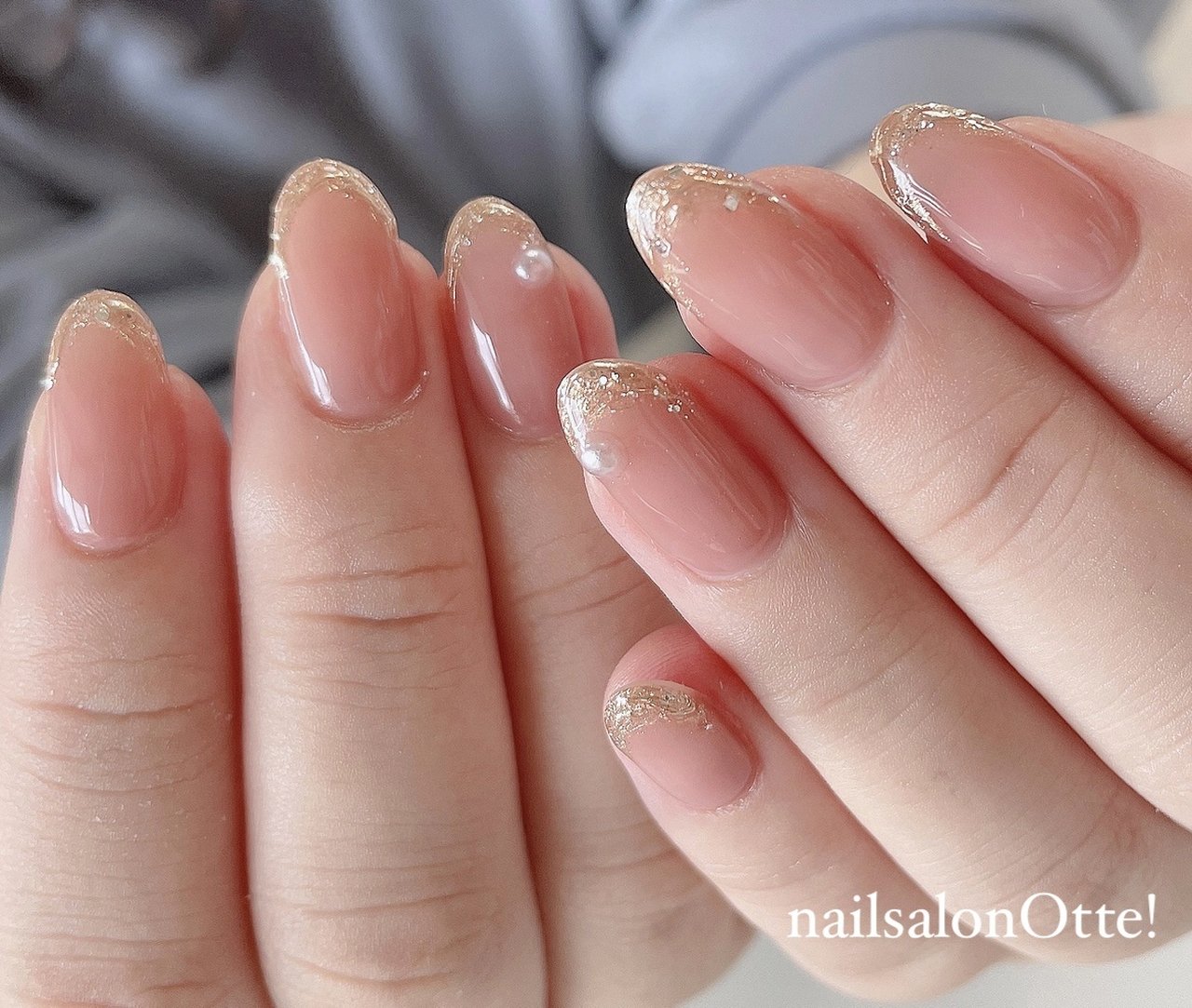 シンプル/フレンチ/ワンカラー/パール/ミラー - nailsalonOtte!の 